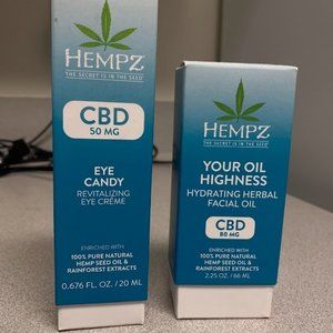 Hempz Eye Candy Revitalizing Eye Creme + Hempz Hydrating Facial Oil Bundle
